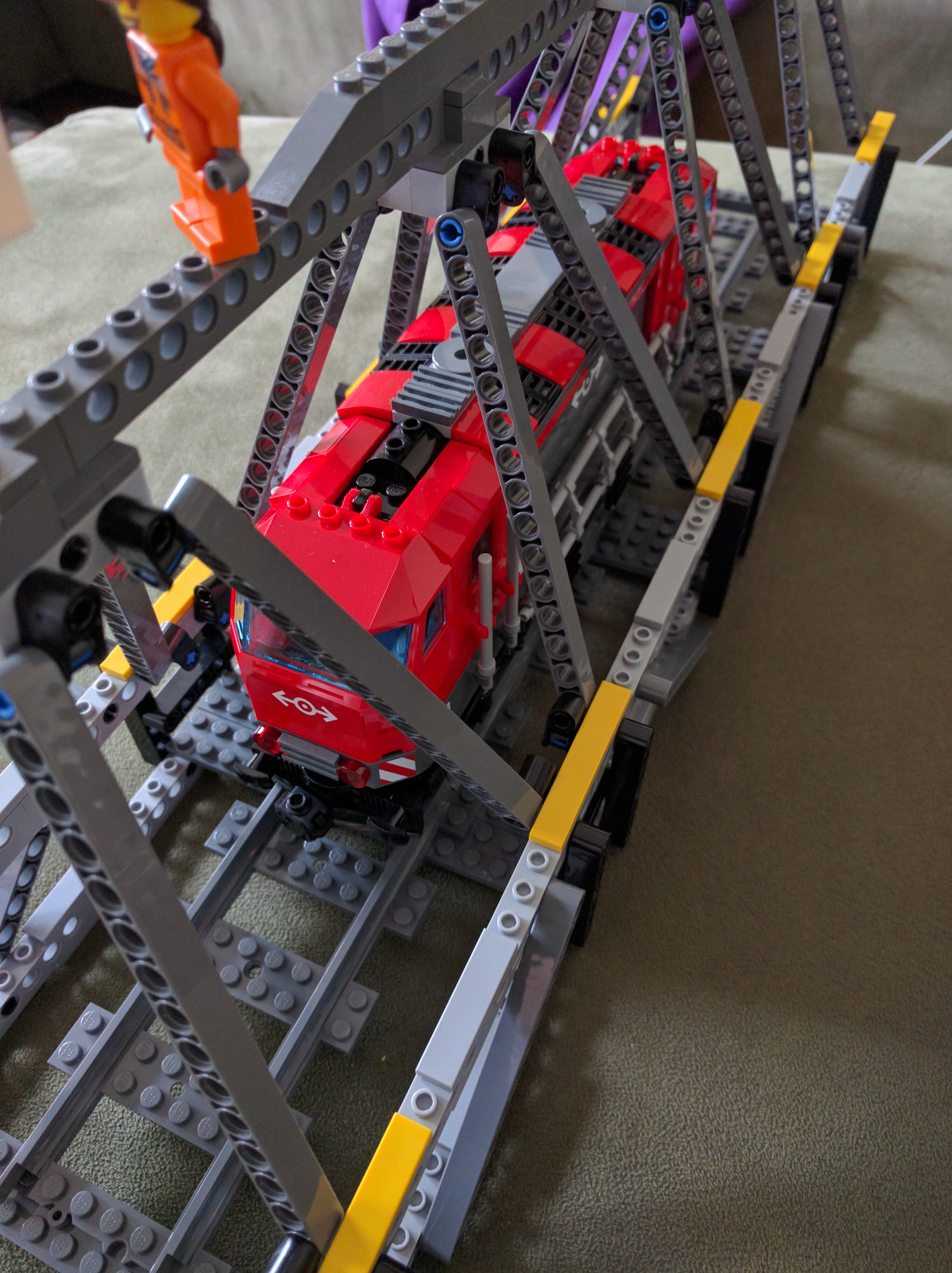 Shot of the LEGO bridge.